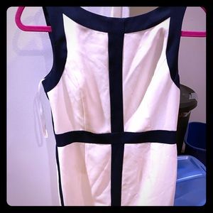 Dressbarn White & Blue Striped Dress